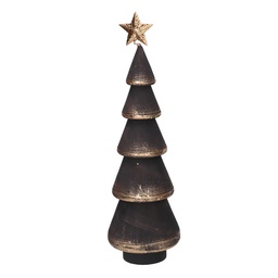 [S-V6179220000] Albero in legno nero 10x10x37 cm