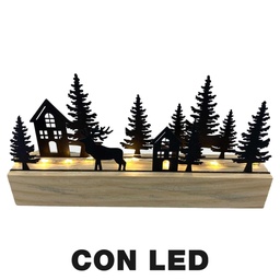 [S-V6315430000] Albero Metallo LED Nero 20x4x11 cm