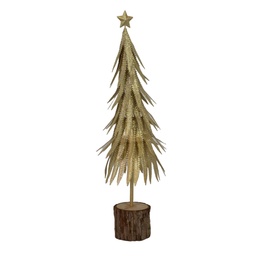 [S-V6196100000] Albero Metallo Oro 15x15x56 cm