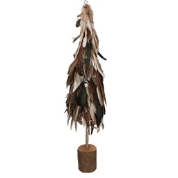 [S-V6133960000] Albero piume con vaso marrone 8-20 cmø x 70 cmh