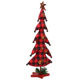 [S-V6130280000] Albero tessuto rosso nero 25x14x60 cm
