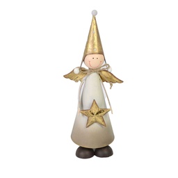 [S-V6195550000] Angelo Metallo con Stella Oro 12x9x30 cm
