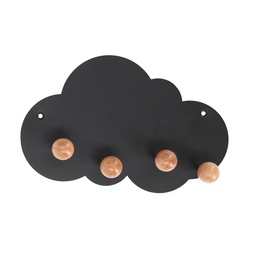 [S-V5924890000] Appendino Nero Nuvola 3 Posti 23x4x14 cm