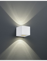 [S-TRIOR28222631] Applique Biemissione Da Esterno Cordoba Led Dimmerabile IP44 Bianco Trio Lighting