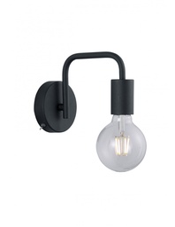 [S-TRIO208070132] Applique Braccio Metallo Portalampada E27 Diallo Nero Trio Lighting