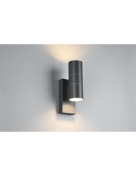 [S-TRIOR20026942] Applique Cilindro Doppia Emissione Antracite con Sensore Crepuscolare