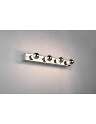 [S-TRIO283600406] Applique da Specchio 4 Luci Cromo IP44 con Interruttore