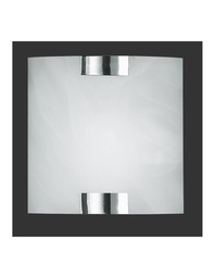 [S-TRIO2523011-01] Applique Divo Cromo E Vetro Bianco Sabbiato 20x20 cm Trio Lighting