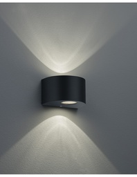 [S-TRIOR28232632] Applique Doppia Luce Led Rosario Nero H15 cm IP44 Trio Lighting
