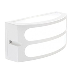 [S-SOV175/02] Applique E27 in alluminio pressofuso bianco, diffusore in resina satinata, luce di qualità per ambienti esterni ed interni