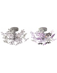 [S-TRIOR20012017] Applique Flower 2xE14 Cromo Fiori Multicolor Ø38 cm Trio Lighting