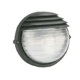 [S-SOV790/06] Applique Grande E27 Nero - Lampada in Alluminio con Diffusore in Vetro Stampato