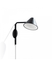 [S-LA/139] Applique LED in metallo nero opaco, 30cm x 27.5cm x 15cm