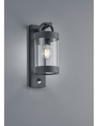 [S-TRIO204169142] Applique Lanterna Sambesi Antracite con Sensore di Movimento IP44