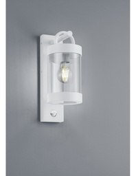[S-TRIO204169131] Applique Lanterna Sambesi Bianco con Sensore di Movimento