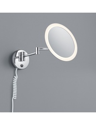 [S-TRIO282990106] Applique LED Orientabile con Specchio Rotondo