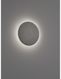 [S-TRIO224290102] Applique LED Dimmerabile Rotonda Ardesia Nero Ø20 cm