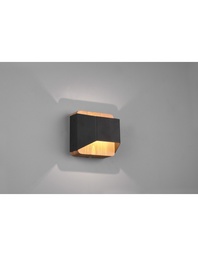 [S-TRIO224810132] Applique Moderna Biemissione Led Arino Nero