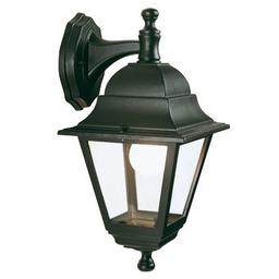 [S-SOV953/06] Applique in Alluminio con Diffusori in Vetro Trasparente - Altezza Max 170mm - Potenza Massima 60W - Colore Nero