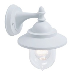 [S-SOV888/02] Applique Piccola In Basso Rondo Bianco - Lampada in Alluminio Pressofuso