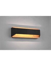 [S-TRIO224819132] Applique rettangolare doppia emissione LED in legno nero