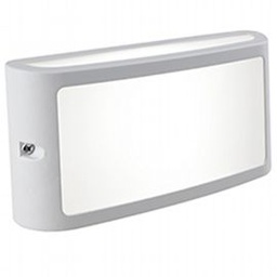 [S-SOV98500/02] Applique in alluminio pressofuso con diffusore opalino - 10W, 950 lumen, luce calda bianco