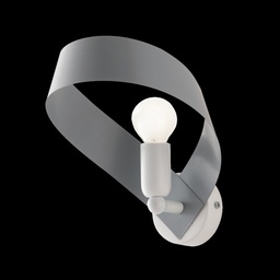 [S-BL145-AP1-BG] Applique moderna in ferro Bianco Grigio una luce 26x h19 cm