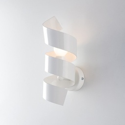 [S-BL141-AP1-BCO] Applique moderna spirale  in ferro una luce Bianco 13x h28 cm