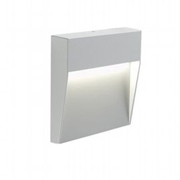 [S-SOV98154/02] Applique quadrata in alluminio pressofuso con diffusore satinato - 3W, 361 lumen, luce calda bianco