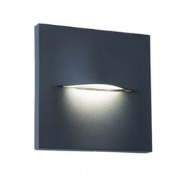 [S-SOV99202/16] Applique tonda in alluminio pressofuso con diffusore satinato grafite