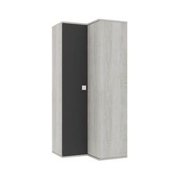 [S-FZ98706] Armadio 98x96x223h angolare bianco consumato antracite
