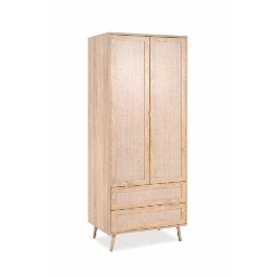 [99102] Armadio Bali 60A 2 ante e 2 cassetti effetto vimini