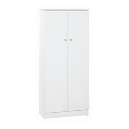 [S-O15800BIK] Armadio Multiuso con Due Ante Bianco 62x34x h147 cm