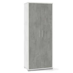 [S-ODB354OSCEK] Armadio multiuso due ante Bianco Cemento 71x41x h182 cm
