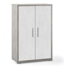 [S-ODB270CEOSK] Armadio multiuso con due ante Cemento Bianco 71x41x h110 cm