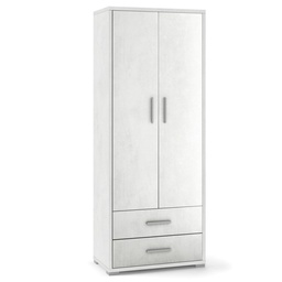 [S-ODB359OSOSK] Armadio multiuso con due ante e due cassetti Bianco Ossido 71x41x h182 cm