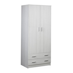[S-A45600EUK] Armadio Multiuso Due Ante Due Cassetti Eucalipto 77x52x h182 cm