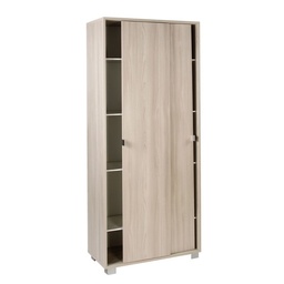 [S-A798OLOLK] Armadio Multiuso Due Ante Scorrevoli con Ripiani Olmo Chiaro 82x41x h190 cm