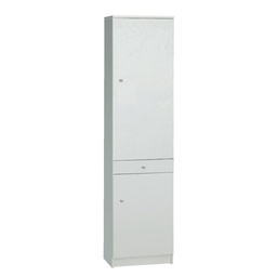 [S-O45200BIK] Armadio multiuso due ante un cassetto Bianco 46x34x h183 cm