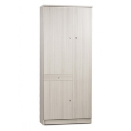 [S-O32300EUK] Armadio multiuso tre ante un cassetto Eucalipto 77x34x h183 cm