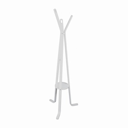 [S-V4204750000] Attaccapanni a stelo in legno bianco con 3 braccia - 50x170 cm