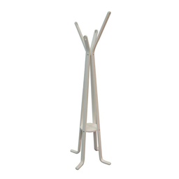 [S-V4204780000] Attaccapanni a stelo in legno bianco con 4 braccia - 50x180 cm