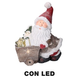 [S-V6315610000] Babbo Natale in Resina LED Rosso 39,5x17,5x47,5 cm