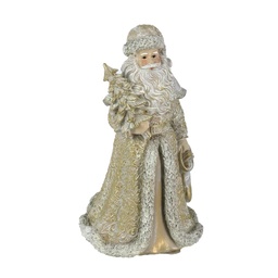 [S-V6199340000] Statuetta Babbo Natale in Resina Oro 16,5x14x32 cm