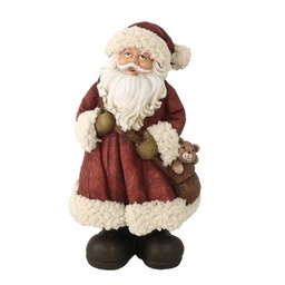 [S-V6327050000] Statuetta Babbo Natale in Resina Rossa 18x17x34 cm