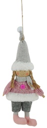[S-V9148530000] Abito rosa con sciarpa per bambina - 12 x 2 x 35 cm