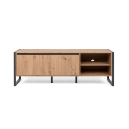 [S-FZ91250] Base porta tv quercia antracite cm 160 x 55 x 40 h