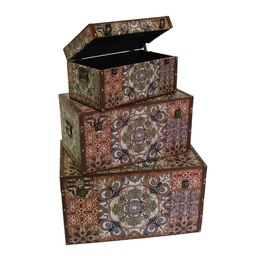 [S-V3862540000] Baule ecopelle rettangolare mandala cm59x36h33
