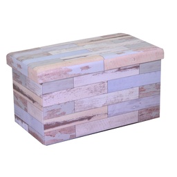[S-V2807410000] Baule ecopelle azzurro rettangolare 76x40x41 cm