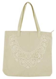 [S-V9124010000] Borsa decoro pizzo cm. 44,5 x 11 x 54,5